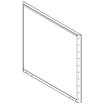 Terasest lillekast - Paneel - 100 x 100 cm - RAL9010 matt (valge)