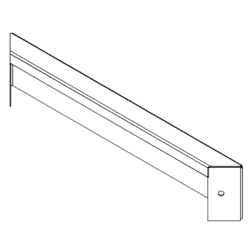 Corten terasest lillekast - Paneel - 10 x 50 cm