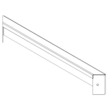 Corten terasest lillekast - Paneel - 10 x 60 cm