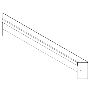 Terasest lillekast - Paneel - 10 x 60 cm - RAL9010 matt (valge)