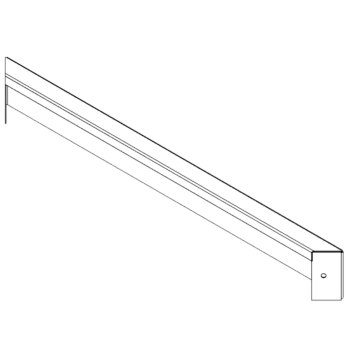 Terasest lillekast - Paneel - 10 x 80 cm - RAL9010 matt (valge)