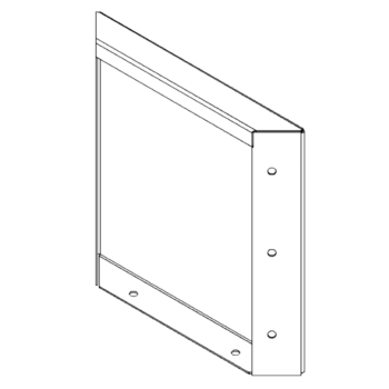 Terasest lillekast - Paneel - 30 x 30 cm - RAL9005 matt (must)