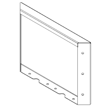 Terasest lillekast - Paneel - 30 x 40 cm - RAL7016 matt (antratsiithall)