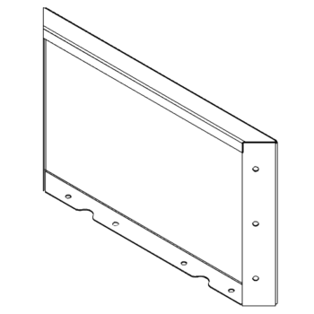Terasest lillekast - Paneel - 30 x 50 cm - RAL7016 matt (antratsiithall)