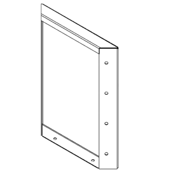 Terasest lillekast - Paneel - 40 x 30 cm - RAL9010 matt (valge)