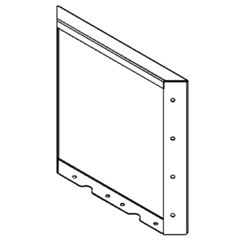Terasest lillekast - Paneel - 40 x 40 cm - RAL7016 matt (antratsiithall)