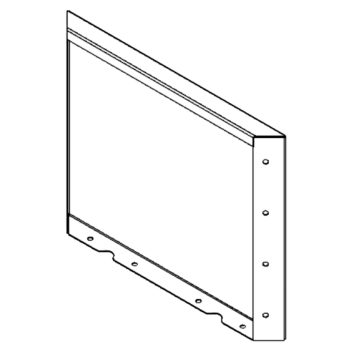 Terasest lillekast - Paneel - 40 x 50 cm - RAL9010 matt (valge)