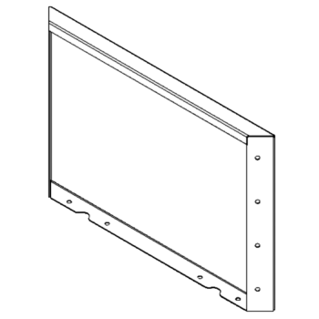 Terasest lillekast - Paneel - 40 x 60 cm - RAL9005 matt (must)