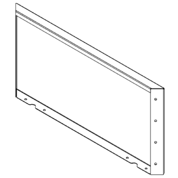 Terasest lillekast - Paneel - 40 x 80 cm - RAL9005 matt (must)
