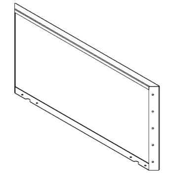Terasest lillekast - Paneel - 50 x 100 cm - RAL9010 matt (valge)