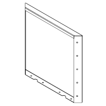 Terasest lillekast - Paneel - 50 x 50 cm - RAL7016 matt (antratsiithall)