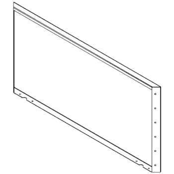 Terasest lillekast - Paneel - 60 x 120 cm - RAL9005 matt (must)