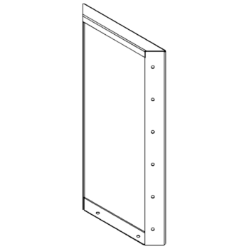 Terasest lillekast - Paneel - 60 x 30 cm - RAL9005 matt (must)