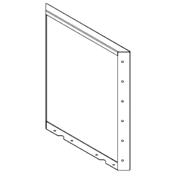 Terasest lillekast - Paneel - 60 x 50 cm - RAL9010 matt (valge)