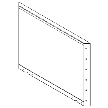 Terasest lillekast - Paneel - 60 x 80 cm - RAL9010 matt (valge)