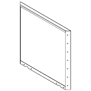 Terasest lillekast - Paneel - 70 x 70 cm - RAL9005 matt (must)