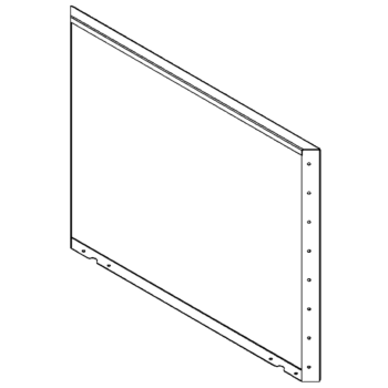 Terasest lillekast - Paneel - 80 x 100 cm - RAL9005 matt (must)