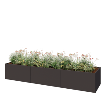 Terasest lillekast XXL - Ristkülik - 360 x 80 x 60 cm - RAL7016 matt (antratsiithall) - Ilma põhjalauata