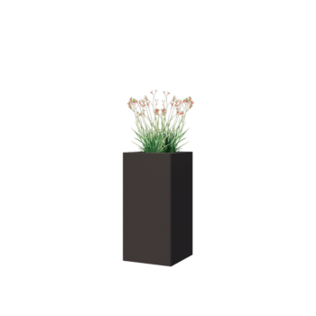 Terasest lillekast - Ruut - 30 x 30 x 60 cm - Muu RAL värv - Põhjalauaga