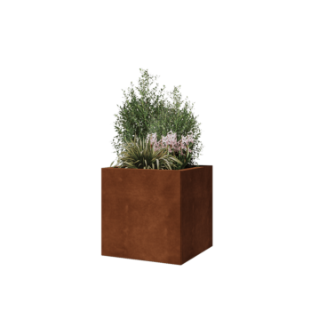 Corten terasest lillekast - Ruut - 50 x 50 x 50 cm - Ilma põhjalauata