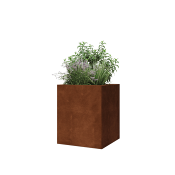 Corten terasest lillekast - Ruut - 50 x 50 x 60 cm - Ilma põhjalauata