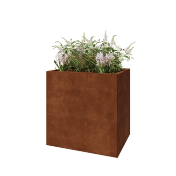 Corten terasest lillekast - Ristkülik - 80 x 60 x 80 cm - Ilma põhjalauata