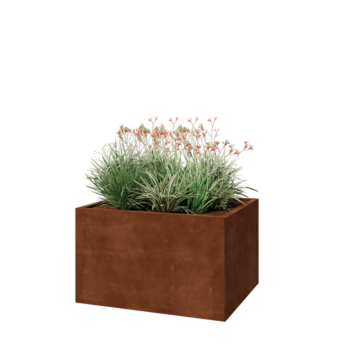 Corten terasest lillekast - Ristkülik - 100 x 80 x 60 cm - Ilma põhjalauata
