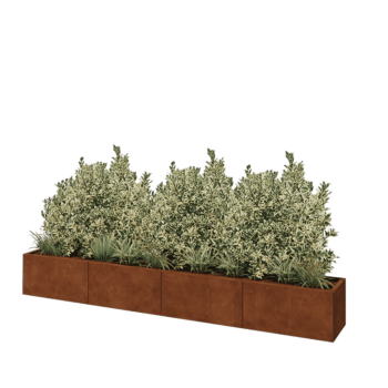 Corten terasest lillekast XXL - Ristkülik - 320 x 40 x 40 cm - Ilma põhjalauata