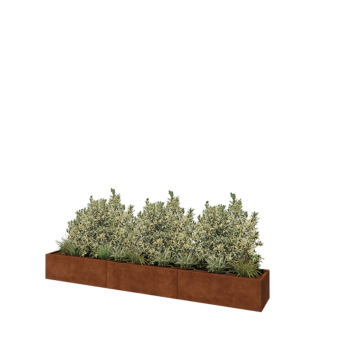 Corten terasest lillekast XXL - Ristkülik - 360 x 50 x 40 cm - Ilma põhjalauata