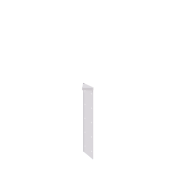 Terasest lillekast - Nurgatükk 180° - 50 cm - RAL9010 matt (valge)