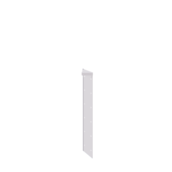Terasest lillekast - Nurgatükk 180° - 60 cm - RAL9010 matt (valge)