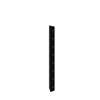 Terasest lillekast - Nurgatükk 90° - 80 cm - RAL9005 matt (must)