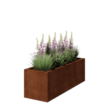 Keevitatud Corten-terasest lillekast Montana 150 x 50 x 50 cm