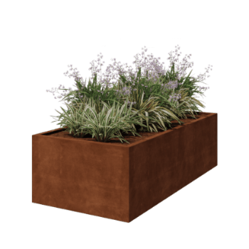 Keevitatud Corten-terasest lillekast Montana 200 x 100 x 60 cm
