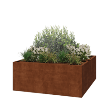 Keevitatud Corten-terasest lillekast Montana 200 x 200 x 80 cm