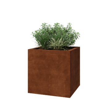 Keevitatud Corten-terasest lillekast Montana 70 x 70 x 70 cm
