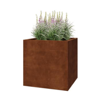 Corten terasest lillekast - Ruut - 80 x 80 x 80 cm - Keevitatud - Ilma põhjalauata