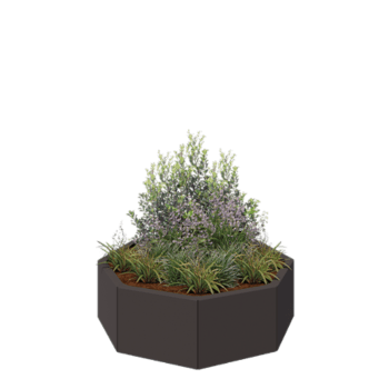 Terasest lillekast - Kaheksanurk - 96,6 x 96,6 x 30 cm - RAL7016 matt (antratsiithall) - Ilma põhjalauata
