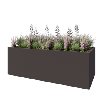Terasest lillekast XXL - Ristkülik - 240 x 100 x 80 cm - Muu RAL värv - Põhjalauaga
