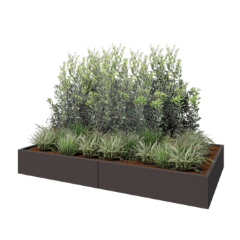 Terasest lillekast XXL - Ristkülik - 240 x 120 x 30 cm - Muu RAL värv - Põhjalauaga