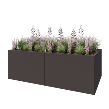 Terasest lillekast XXL - Ristkülik - 240 x 120 x 80 cm - Muu RAL värv - Põhjalauaga