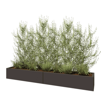 Terasest lillekast XXL - Ristkülik - 240 x 40 x 30 cm - Muu RAL värv - Põhjalauaga