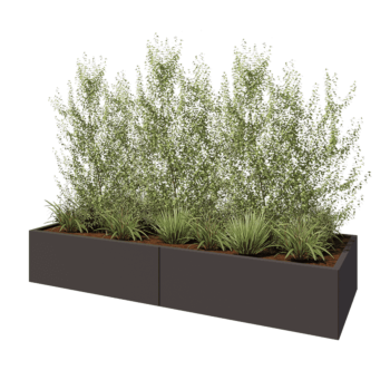 Terasest lillekast XXL - Ristkülik - 240 x 80 x 40 cm - Muu RAL värv - Põhjalauaga