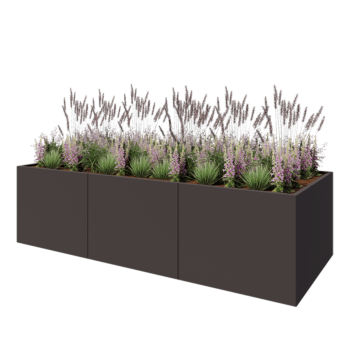 Terasest lillekast XXL - Ristkülik - 300 x 120 x 80 cm - Muu RAL värv - Põhjalauaga