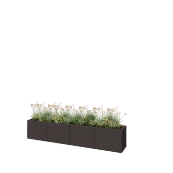 Terasest lillekast XXL - Ristkülik - 320 x 50 x 60 cm - RAL7016 matt (antratsiithall) - Ilma põhjalauata