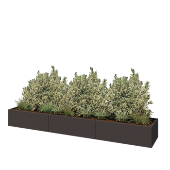 Terasest lillekast XXL - Ristkülik - 360 x 60 x 40 cm - Muu RAL värv - Ilma põhjalauata