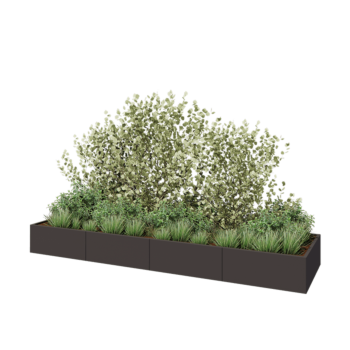 Terasest lillekast XXL - Ristkülik - 400 x 100 x 40 cm - Muu RAL värv - Ilma põhjalauata