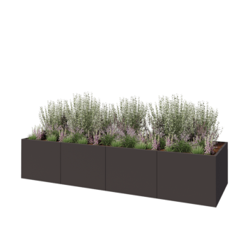 Terasest lillekast XXL - Ristkülik - 400 x 120 x 80 cm - Muu RAL värv - Ilma põhjalauata