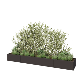 Terasest lillekast XXL - Ristkülik - 400 x 60 x 40 cm - Muu RAL värv - Ilma põhjalauata