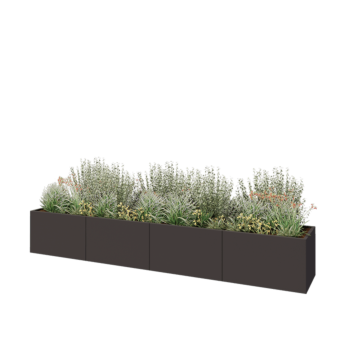 Terasest lillekast XXL - Ristkülik - 400 x 60 x 60 cm - Muu RAL värv - Ilma põhjalauata